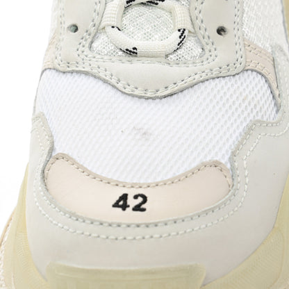 Balenciaga Fabric Mesh Clear Sole Womens Triple S Sneakers 42 White 5 of 9