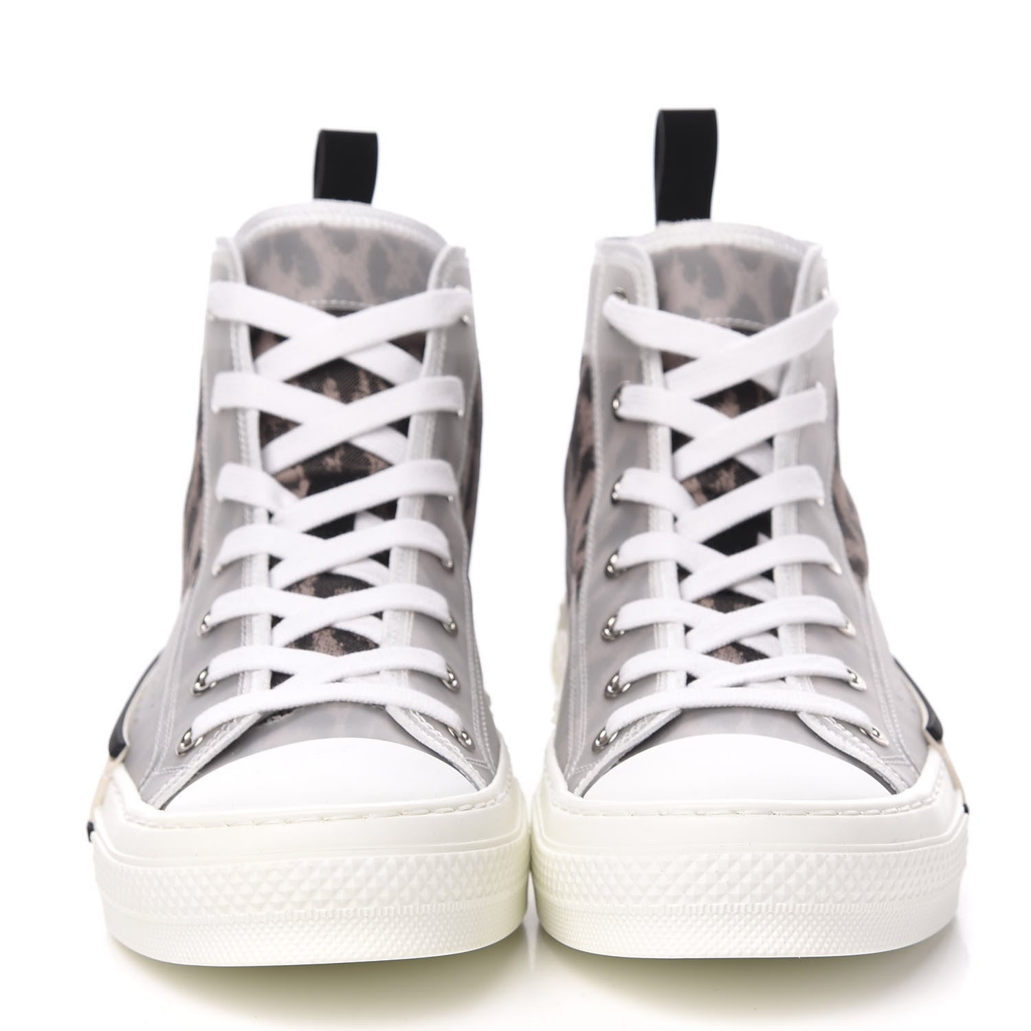 Christian Dior Canvas Leopard Print Womens B23 High Top Sneakers 38.5 White 2 of 9