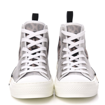 Christian Dior Canvas Leopard Print Womens B23 High Top Sneakers 38.5 White 2 of 9