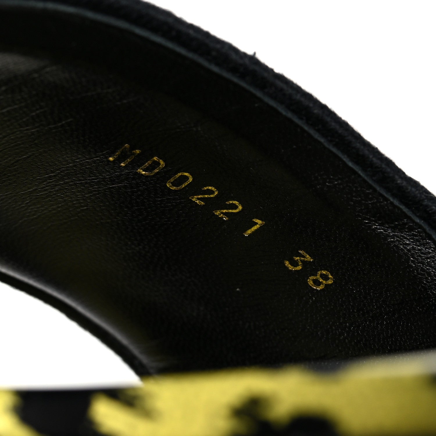 Christian Dior Calfskin Canvas Embroidered Leopard Dway Mules Slide Sandals 38 Lime Pop 6 of 9