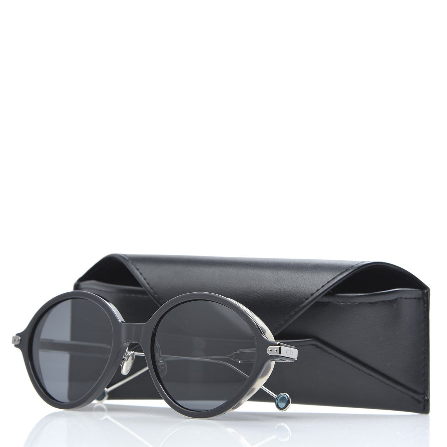 Acetate Umbrage Round Sunglasses Tortoise Black