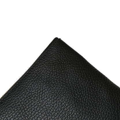 Gucci Pebbled Calfskin Large Bamboo Clutch Black 11 of 13