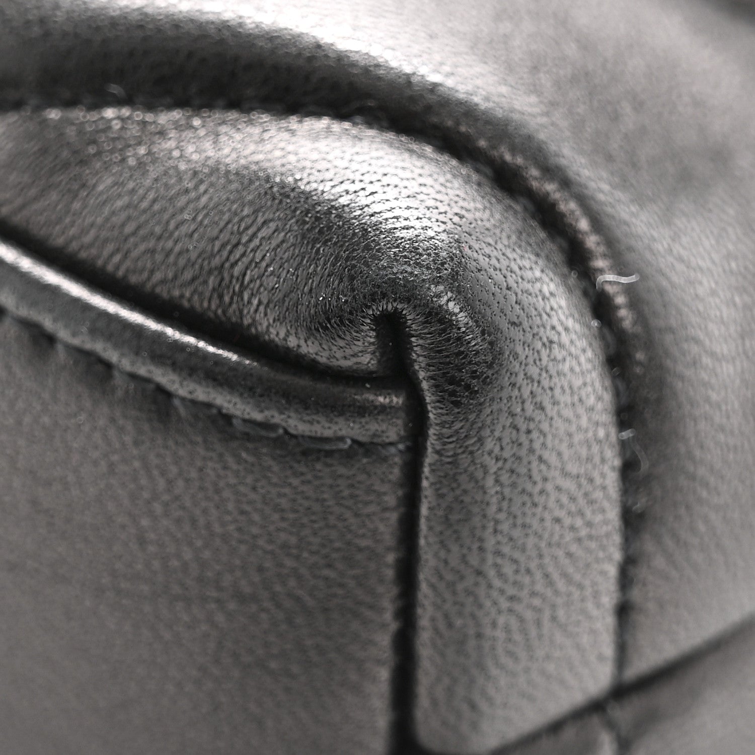 Saint Laurent Lambskin Monogram Loulou Puffer Pouch Clutch Black 9 of 11