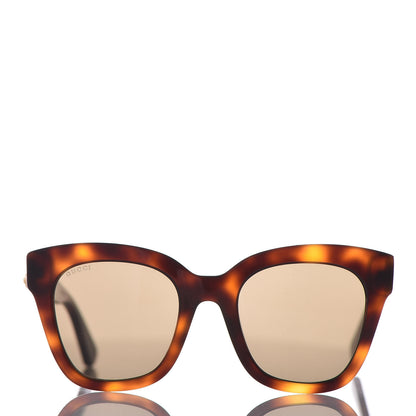 Gucci Acetate Square Frame Sunglasses GG0029S Tortoise 3 of 8