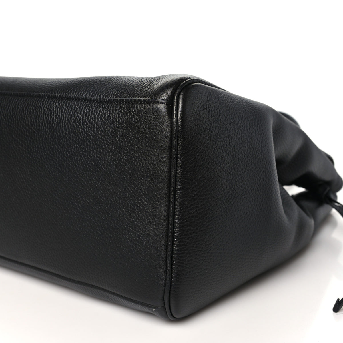 Grained Calfskin Large Urban Essentials Shopping Bag Black