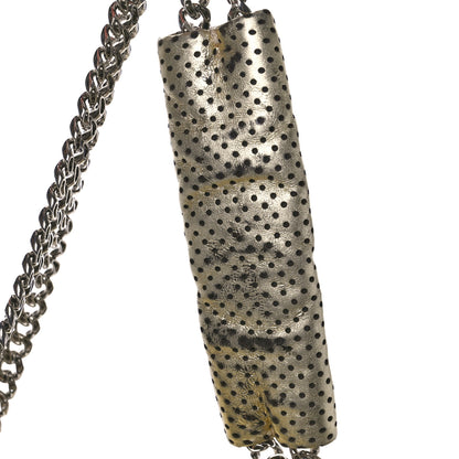 Chanel Metallic Calfskin Perforated Large Drill Accordion Flap Gold 12 of 16