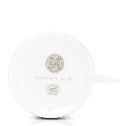 Hermes Porcelain Mosaique au 24 Coffee Cup and Saucer Set of 2 5 of 6
