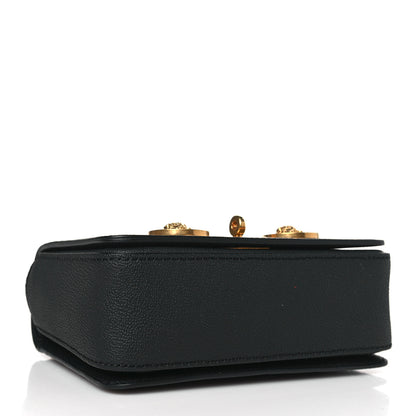 Versace Calfskin Barocco Print Tribute Crossbody Bag Black Gold 4 of 8