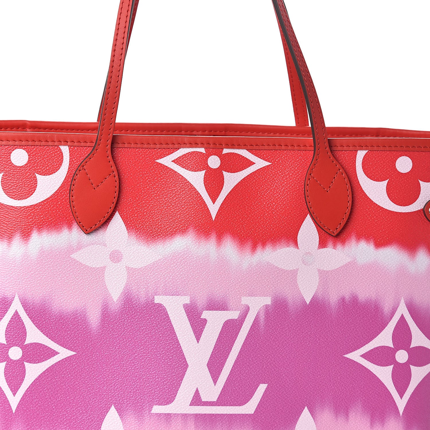 Louis Vuitton Monogram Escale Neverfull MM Rouge 8 of 11