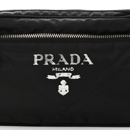 Prada Tessuto Re-Nylon Logo Print Belt Bag Black 8 of 12