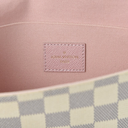 Louis Vuitton Damier Azur Pochette Felicie Chain Wallet Rose Ballerine 8 of 11