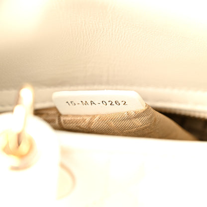 Christian Dior Lambskin Cannage Small My ABCDior Lady Dior White 7 of 10