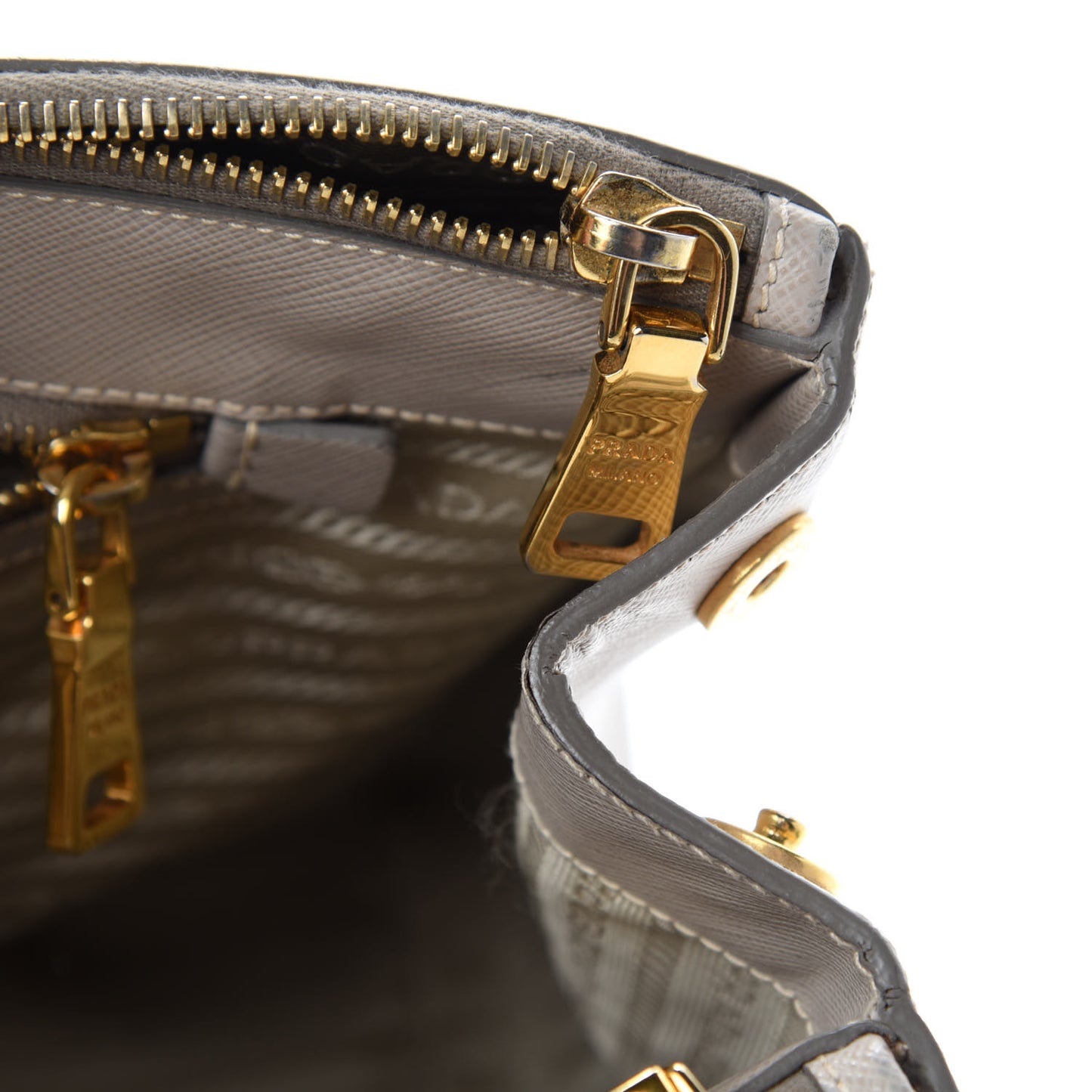 Saffiano Large Galleria Double Zip Tote Pomice