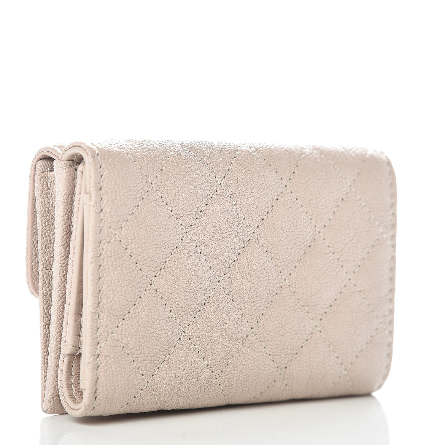Chanel Caviar Quilted Small Boy Flap Wallet Light Beige 3 of 9