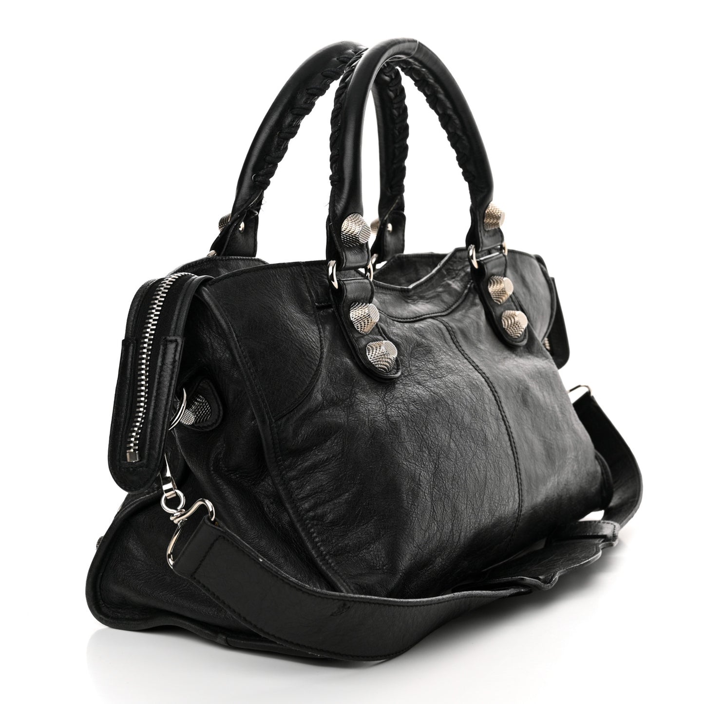 Agneau Giant 21 Silver Hardware Part Time Black