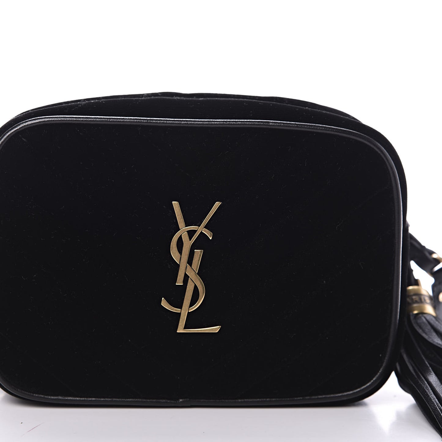 Velour Matelasse Monogram Lou Belt Bag Black