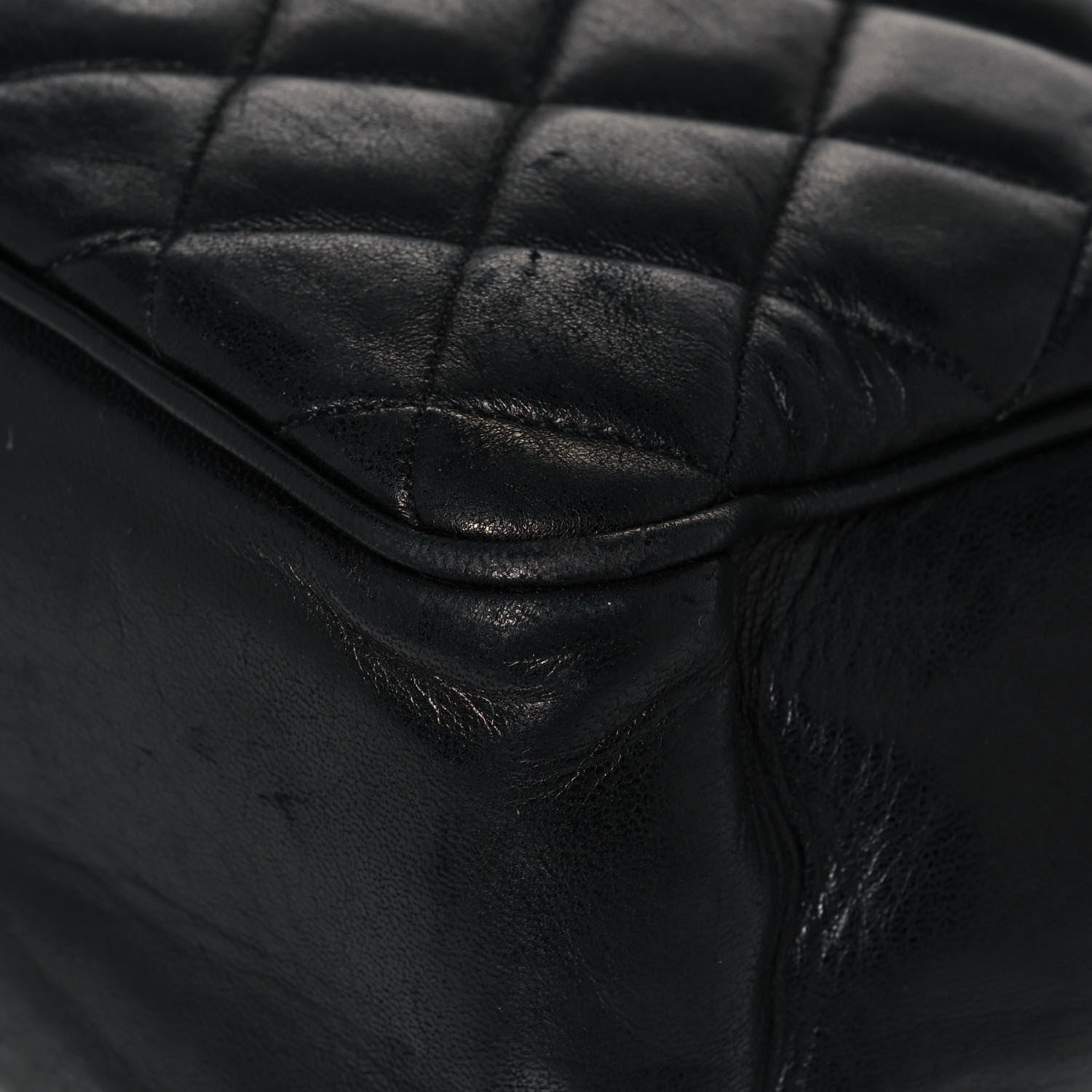 Chanel Lambskin Quilted Shopping Tote Black 9 of 18