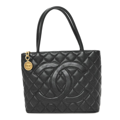 Chanel Caviar Quilted Medallion Tote Black 1 of 10