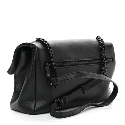 Saint Laurent Grain De Poudre Medium West Hollywood Monogram Fold-Over Black 2 of 8
