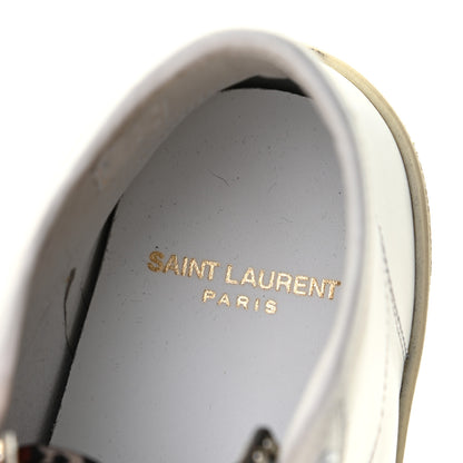 Saint Laurent Calfskin Distressed SL/37M High Top Sneakers 36.5 White 15 of 19