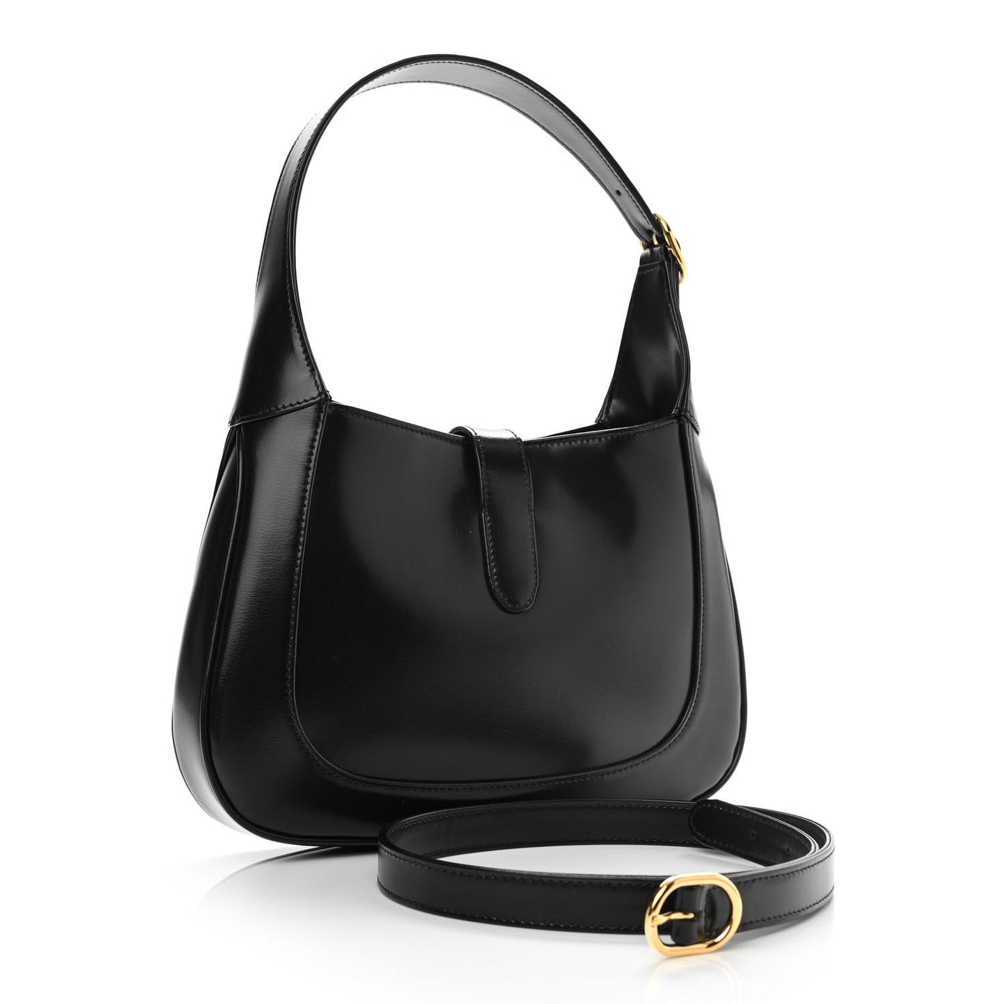Boarded Dyana Lux Calfskin Small Jackie 1961 Hobo Black
