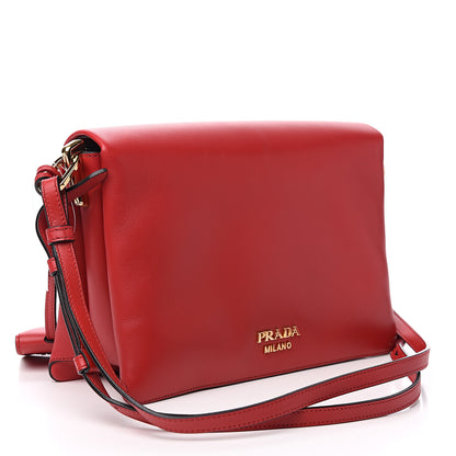 Prada New Calfskin Ingrid Shoulder Bag Fuoco 2 of 8