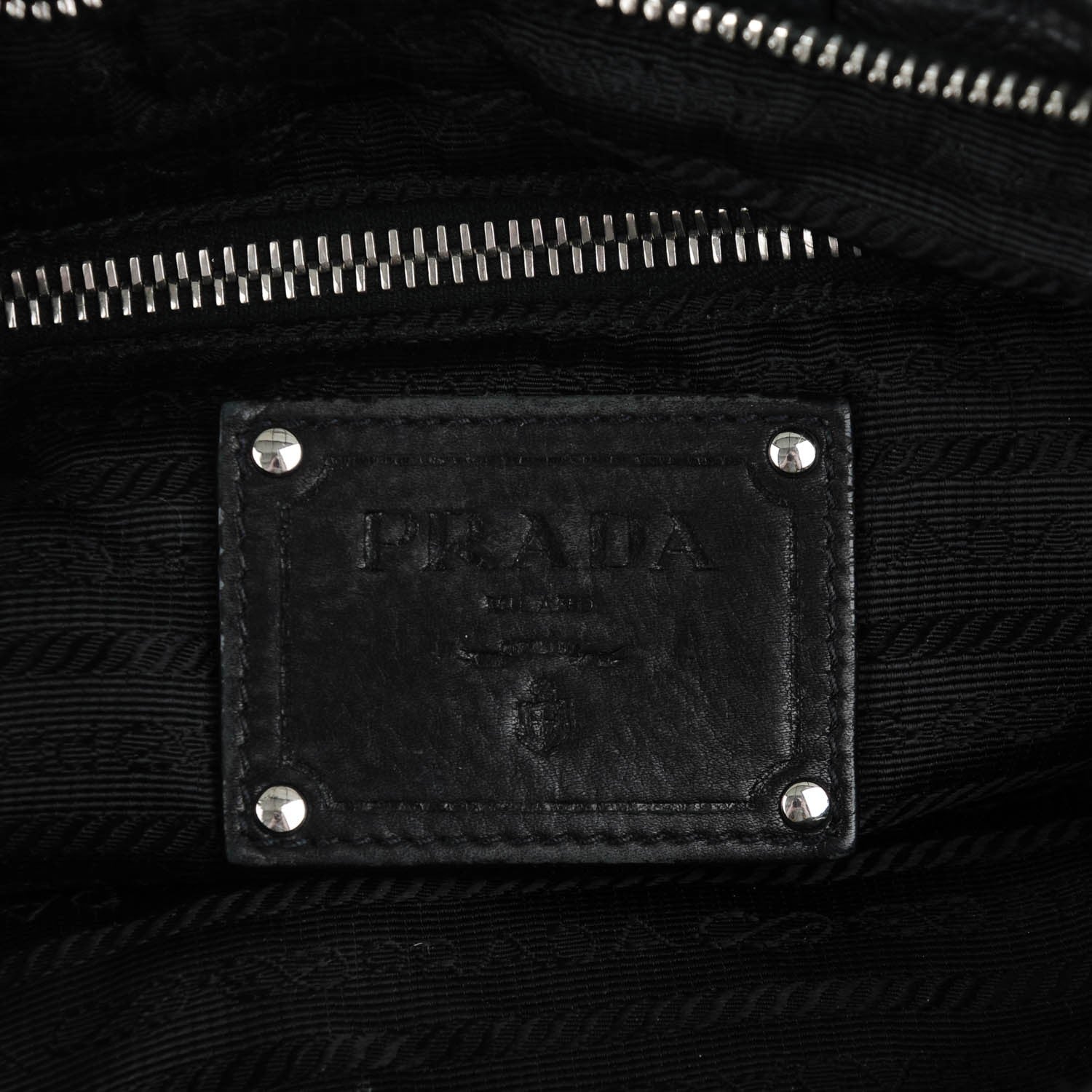 Prada Soft Calf Pleated Small Hobo Nero Black 6 of 9