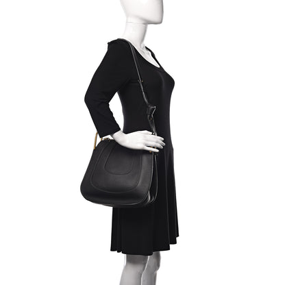 Chloe Grained Calfskin Small Hayley Hobo Black 2 of 12