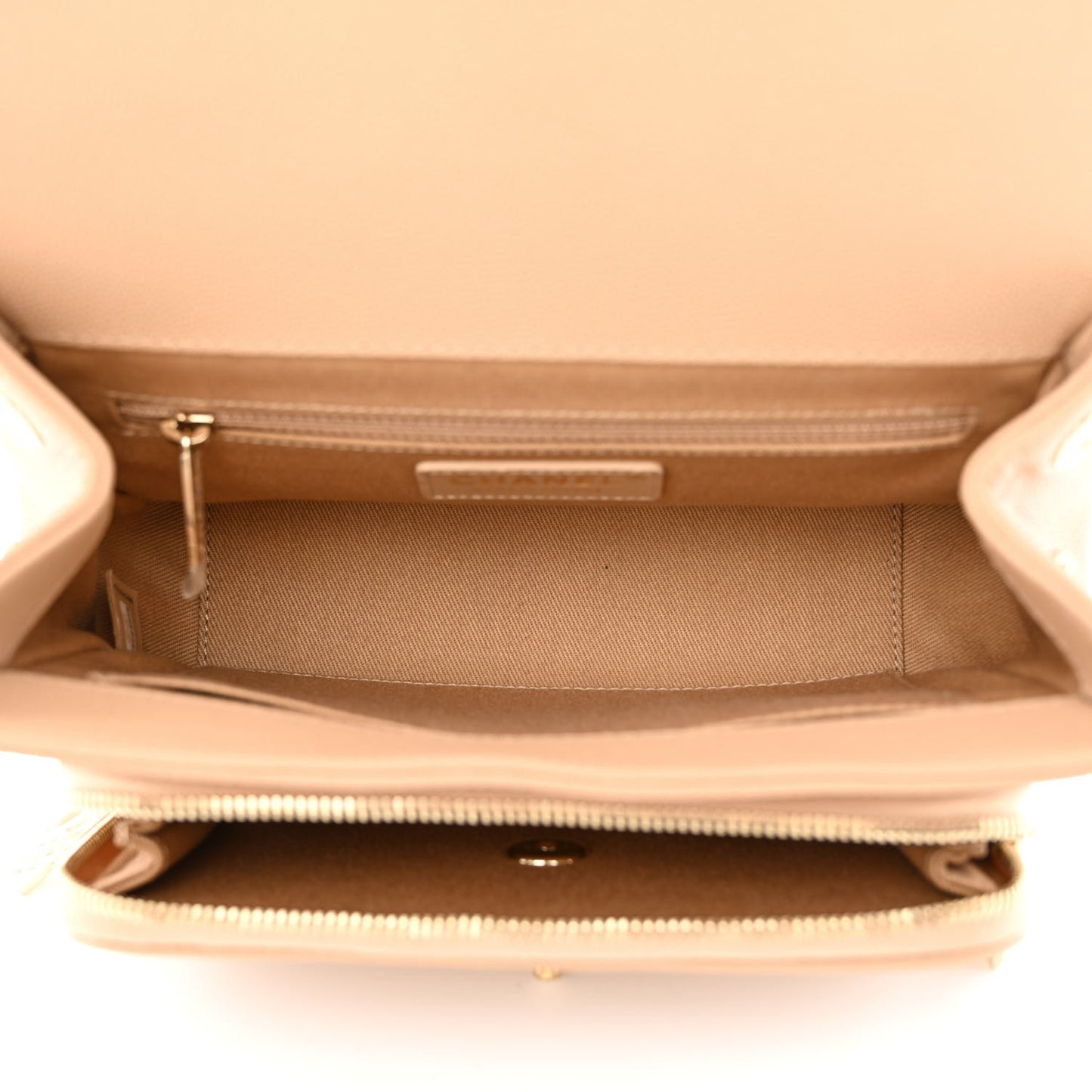 Caviar Quilted Medium Business Affinity Flap Beige