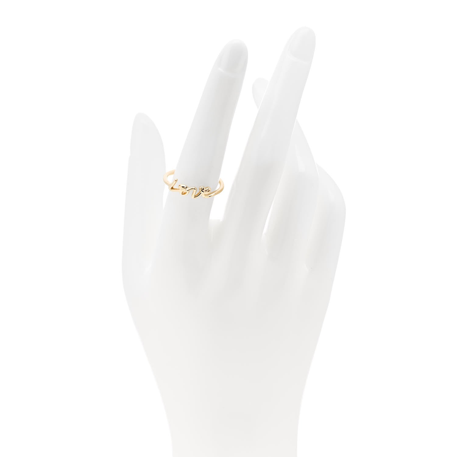 Tiffany 18K Yellow Gold Mini Paloma's Graffiti Love Ring 54 7 2 of 6