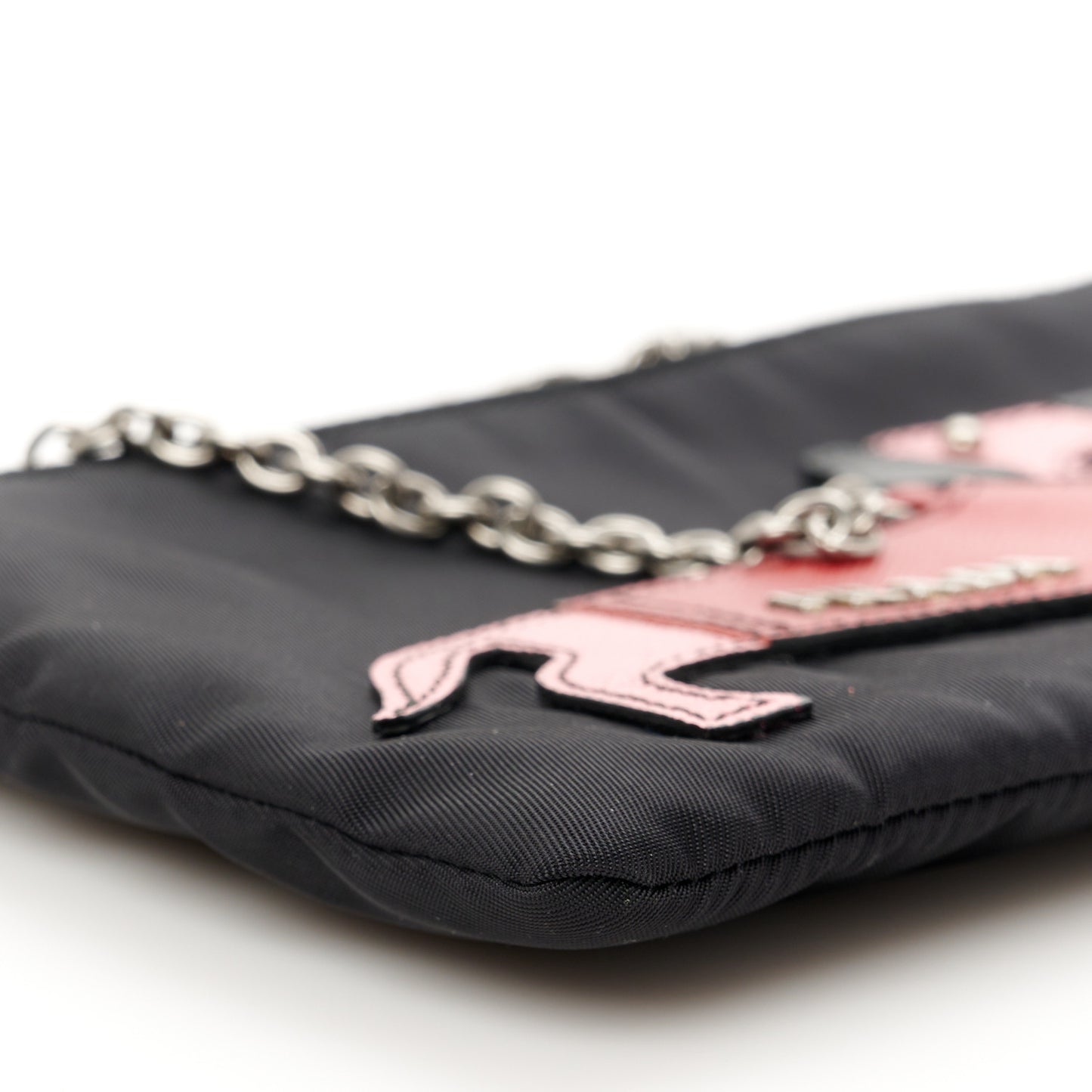 Tessuto Nylon Dog Chain Pouch Black