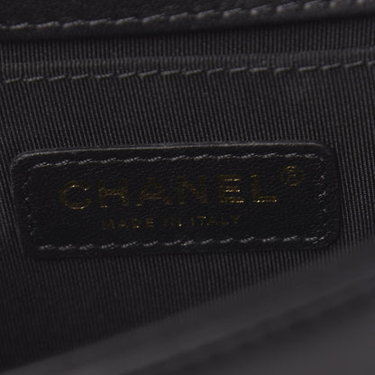 Chanel Lambskin Chevron Quilted Small Boy Flap Black 6 of 13