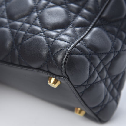 Christian Dior Lambskin Cannage Medium Lady Dior Black 10 of 13