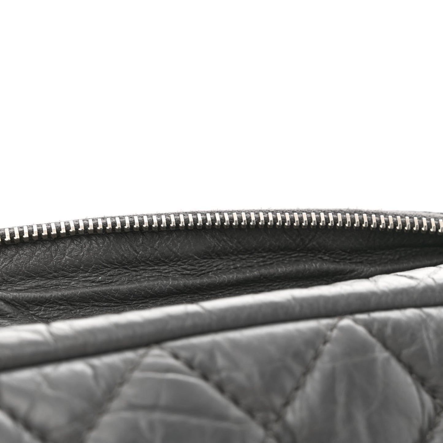 Aged Calfskin Quilted Large Reissue Camera Case Grey