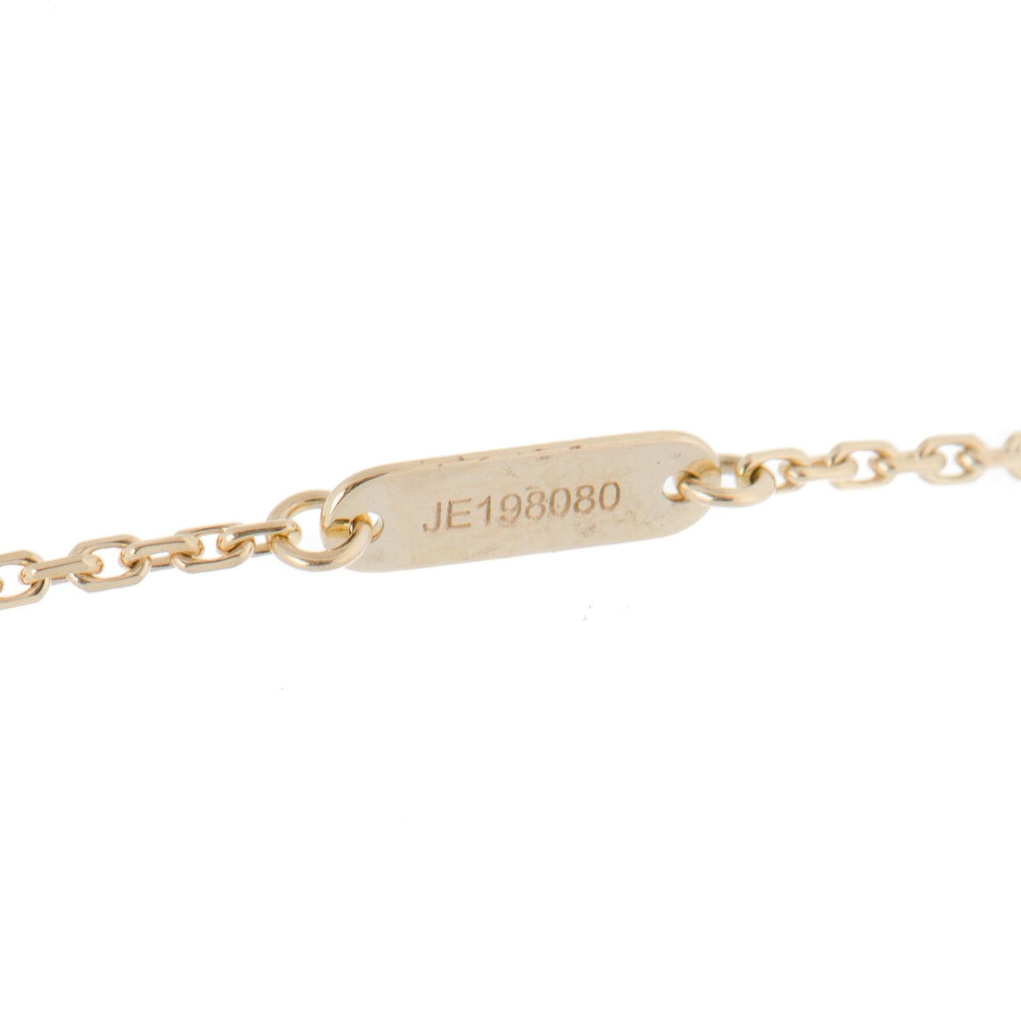 18K Yellow Gold Tiger Eye Vintage Alhambra Pendant Necklace