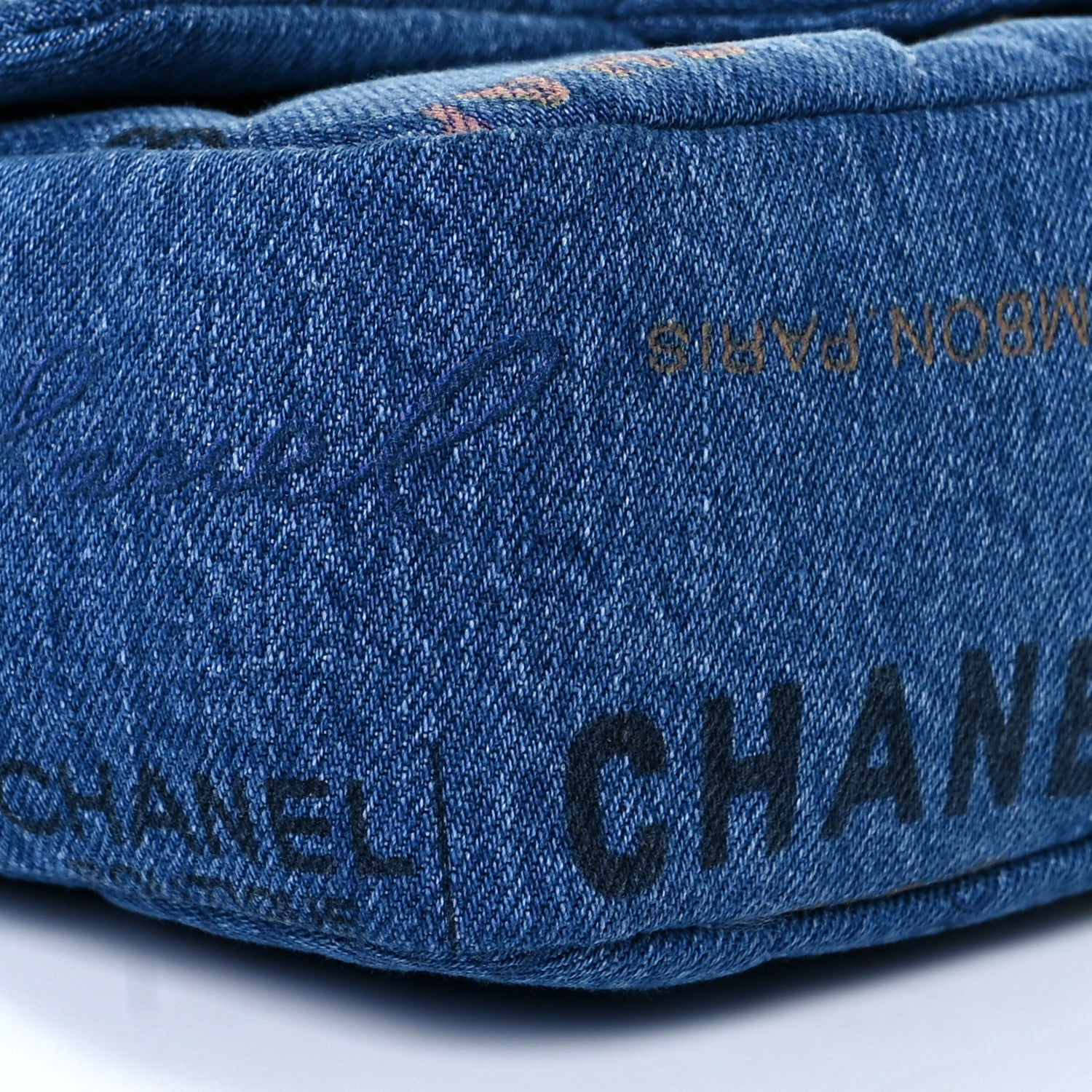 Chanel Denim Quilted Mini Denim Mood Rectangular Flap Blue Multicolor 5 of 10