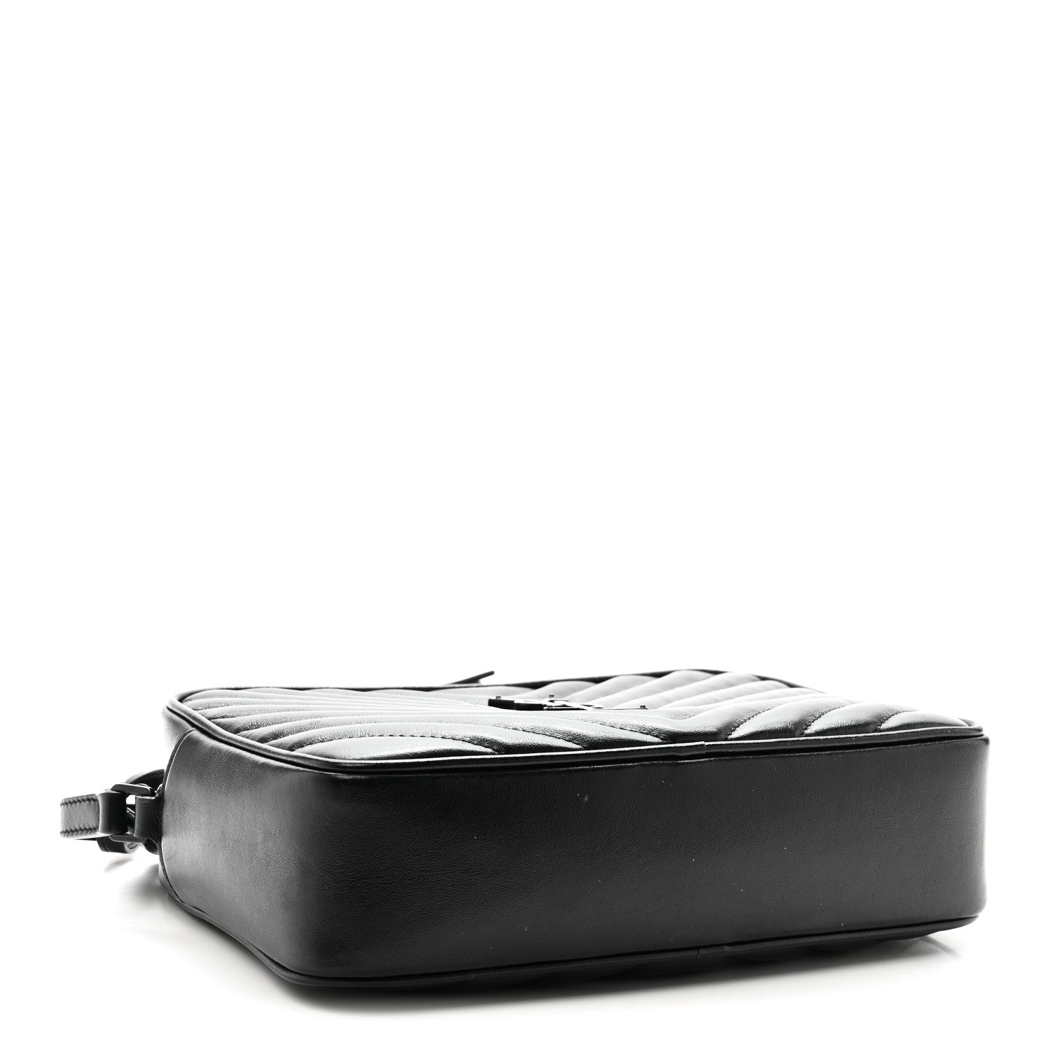 Saint Laurent Calfskin Matelasse Monogram Monochrome Lou Camera Bag Black 4 of 10