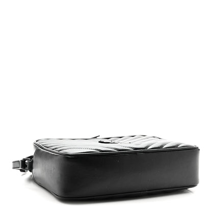 Saint Laurent Calfskin Matelasse Monogram Monochrome Lou Camera Bag Black 4 of 10