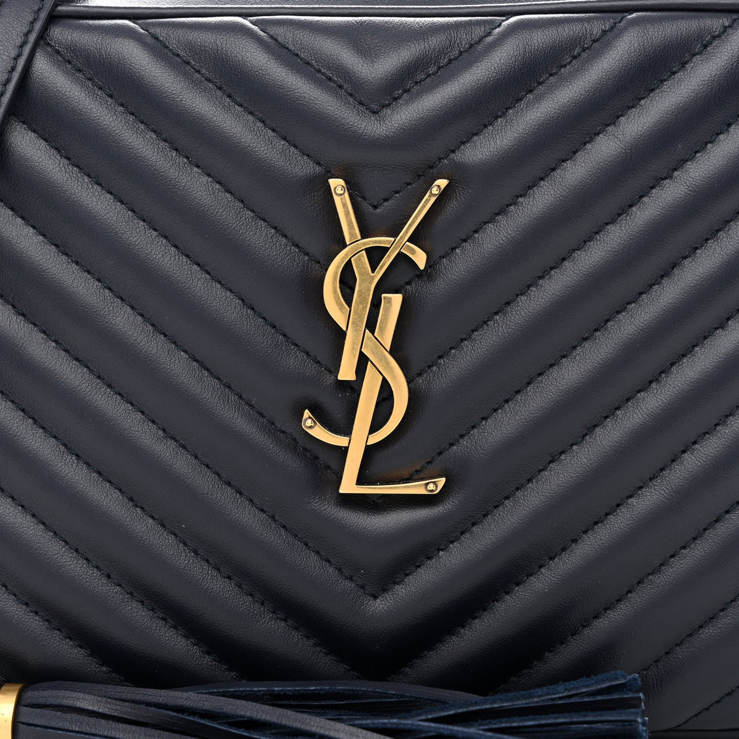 Calfskin Matelasse Monogram Lou Camera Bag Navy
