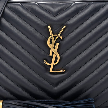 Saint Laurent Calfskin Matelasse Monogram Lou Camera Bag Navy 8 of 10