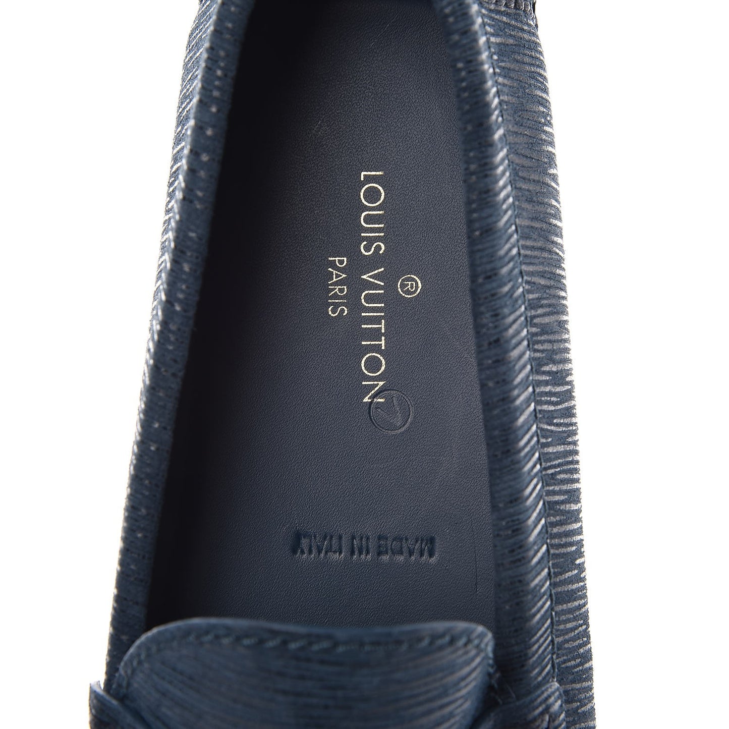 Epi Mens Shade Car Loafers 6 Blue Nuit