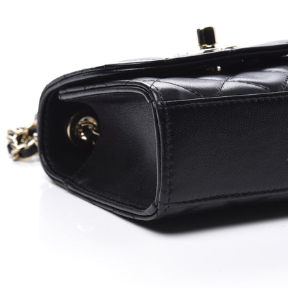 Chanel Lambskin Quilted Mini Trendy CC Chain Wallet Black 5 of 10