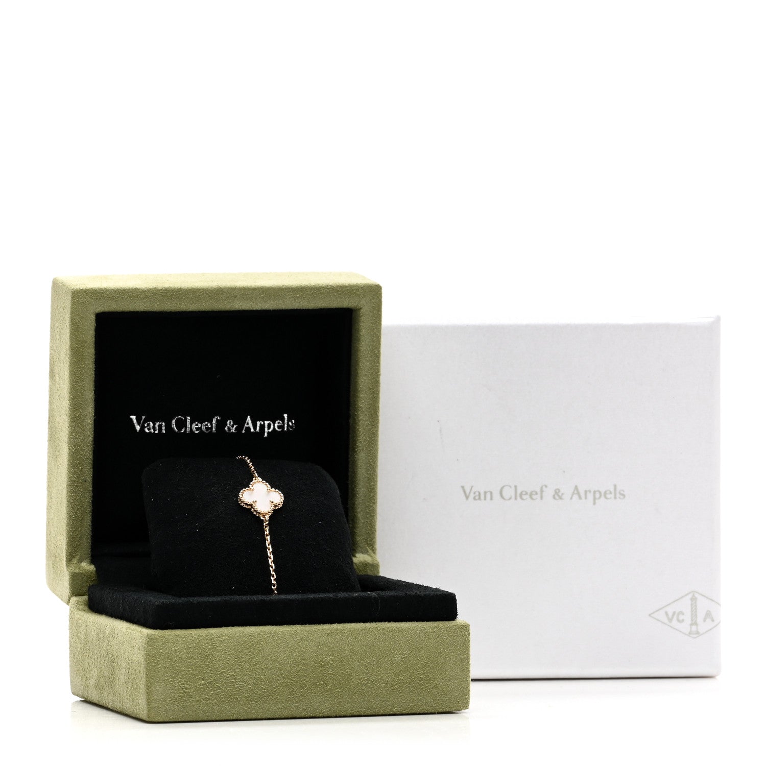 Van Cleef & Arpels 18K Yellow Gold Mother of Pearl Sweet Alhambra Bracelet 5 of 5
