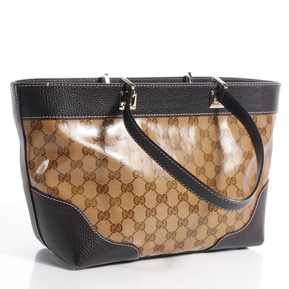 Gucci Crystal Monogram Tote Brown 3 of 7