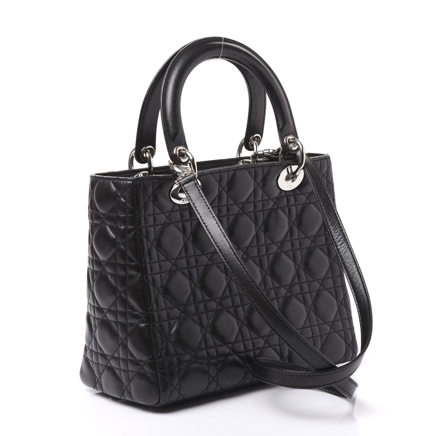 Lambskin Cannage Medium Lady Dior Black