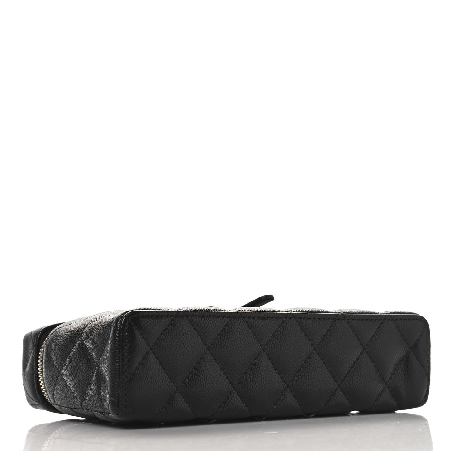 Caviar Quilted Top Handle Slim Vanity With Chain Black