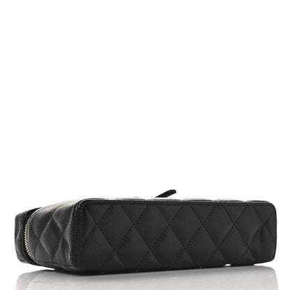Chanel Caviar Quilted Top Handle Slim Vanity With Chain Black 4 of 11