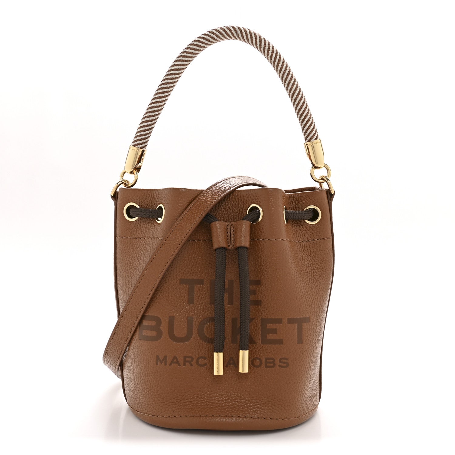 Marc Jacobs Grained Calfskin Mini The Bucket Bag Argan Oil 1 of 14