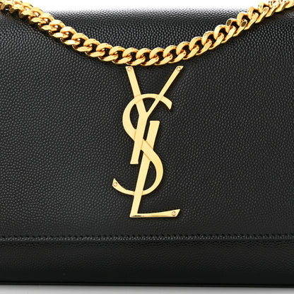 Saint Laurent Grain De Poudre Small Monogram Kate Satchel Black 8 of 10