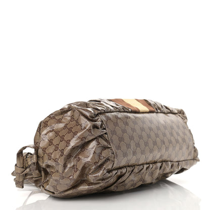 Gucci Crystal Monogram Medium Web Tote Brown 3 of 13